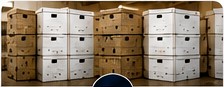 Stored business document boxes